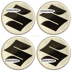 emblematy suzuki znaczki srebrne tło zamiennik