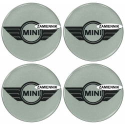Emblematy Mini srebrne tło 50 mm