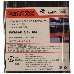 MDC trytytki 200x2,5 opaski