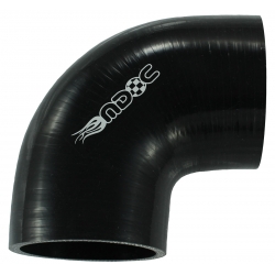 MDC kolanko silikonowe 89mm 90stopni czarne