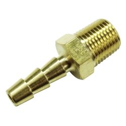 Nypel mosiądz 1/8 NPT męski z wyjściem na wąż 5mm (3/16") MDC