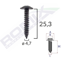 Wkręt montażowy 45193 Romix 4,7 x 25,3 Alfa Fiat Lancia