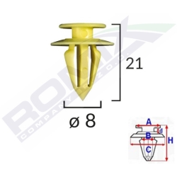 Spinka tapicerska C40790 Romix Audi Ford Seat VW 8mm