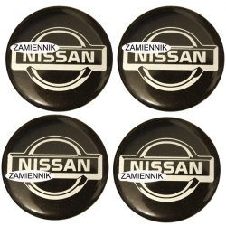 emblematy Nissan znaczki czarne tło zamiennik