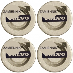 emblematy Volvo znaczki srebrne tło zamiennik