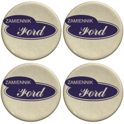 emblematy Ford znaczki srebrne tło zamiennik