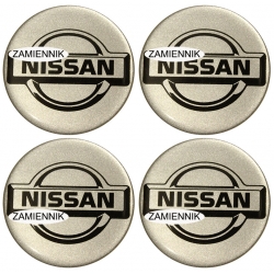emblematy Nissan znaczki srebrne tło zamiennik