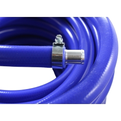 MDC Przewód silikonowy niebieski 18mm z oplotem odma woda powietrzeieski 20mm
