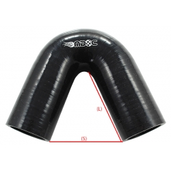 MDC kolanko silikonowe 45mm 135 stopni czarne wymiary