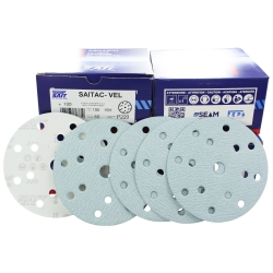 Krążek ścierny na rzep 150mm P220 6S 15H SAIT Papier