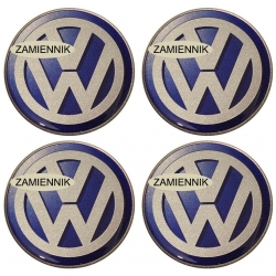 emblematy VW znaczki niebieskie tło zamiennik