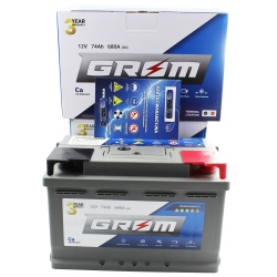 Akumulator 12V 74Ah 680A P+ GROM Premium