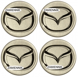 emblematy znaczki Mazda srebrne tło zamiennik