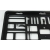 Ramka pod tablicę rejestracyjną Kwadrat 2-rzędowa Czarna UTAL