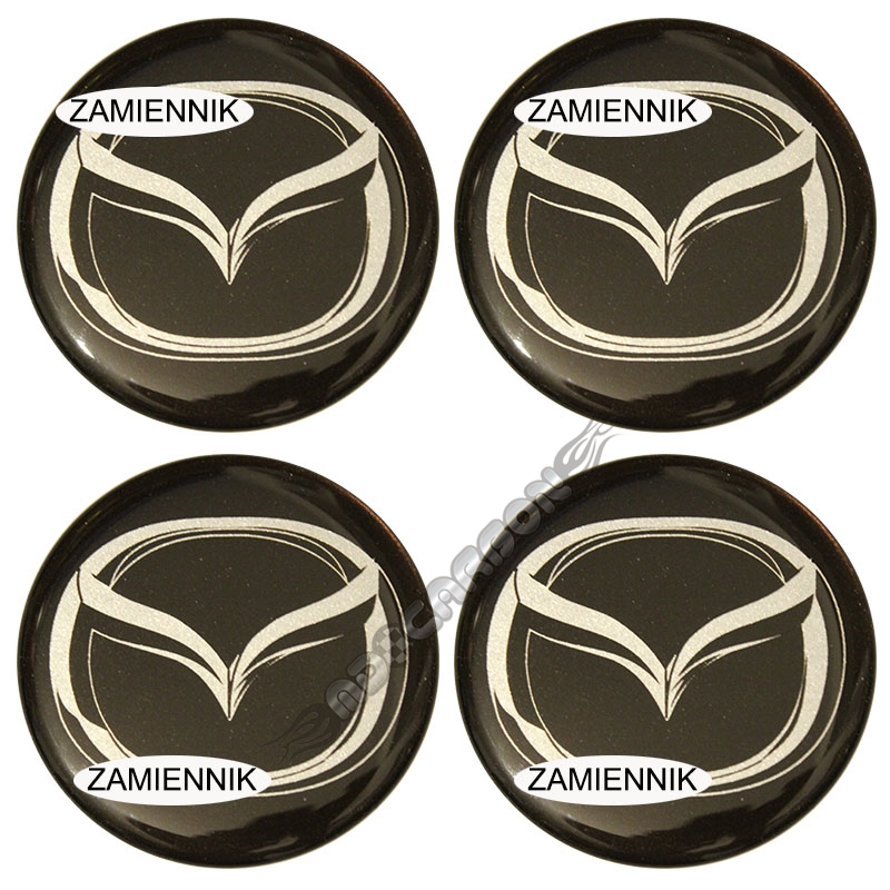 Emblematy Mazda na felgi dekle 50mm znaczki naklejki z logo