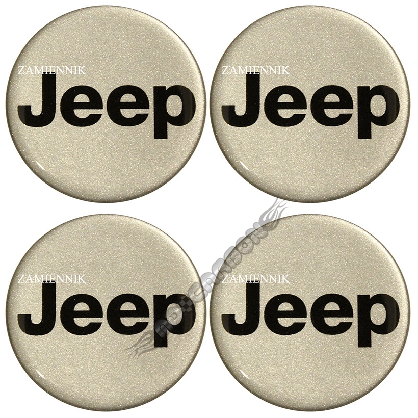Emblematy Jeep na felgi dekle 55mm znaczki naklejki żelowe